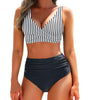 High-Waisted Bikini with Fitted Top for Women