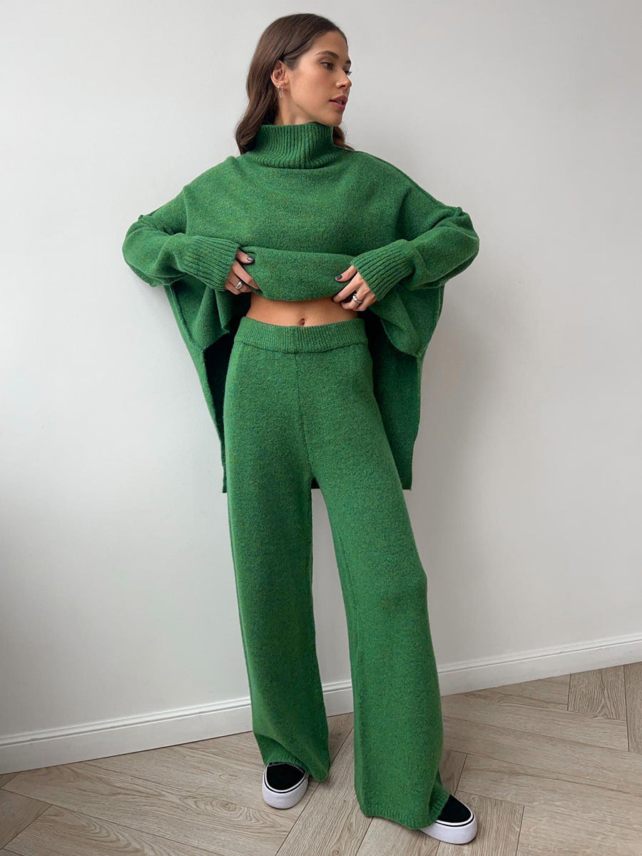 Turtleneck sweater set with pants for women