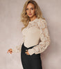 Long Sleeve Sweater with Lace for Women