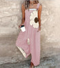 Printed Overalls with Adjustable Straps for Women