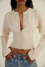 Fitted Buttoned Cardigan for Women