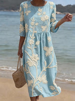 Embroidered Midi Dress for Women | Perfect for Everyday Wear