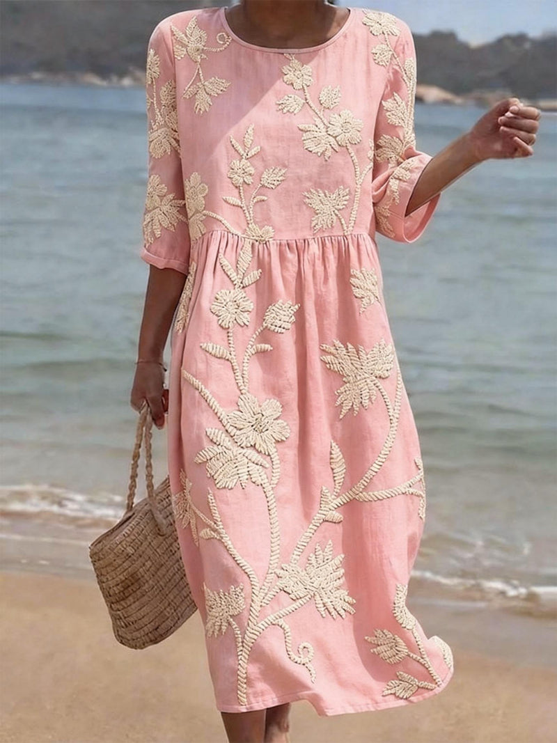Embroidered Midi Dress for Women | Perfect for Everyday Wear