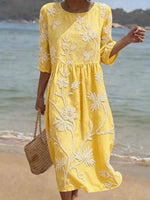 Embroidered Midi Dress for Women | Perfect for Everyday Wear