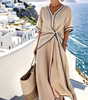 Long blended linen dress for women