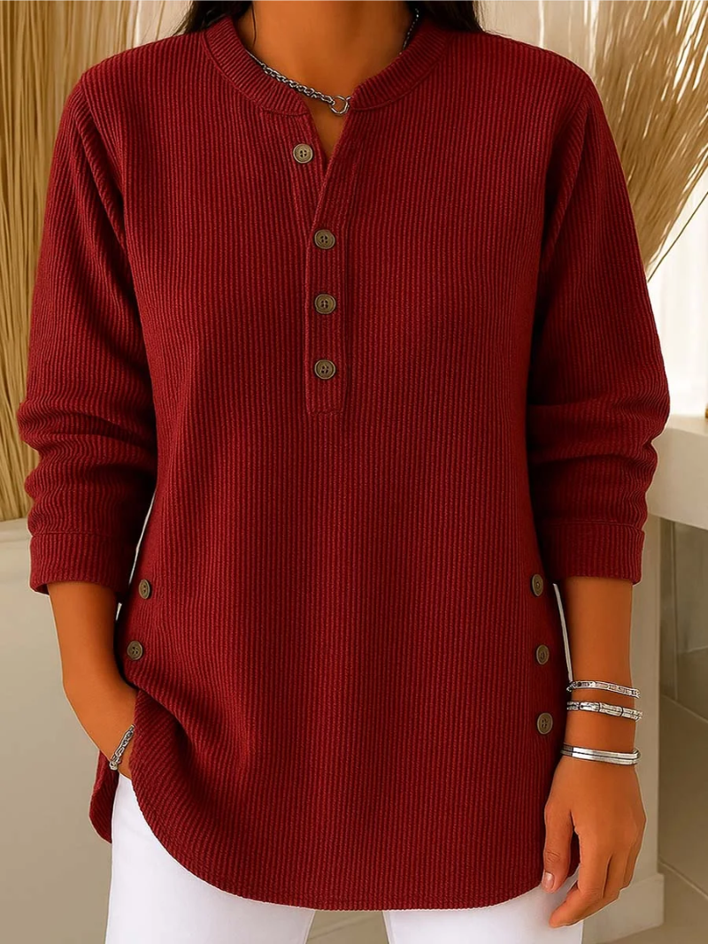 Sweater with subtle knot details for women