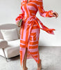 Printed Wrap Dress with V-Neckline for Women | Perfect for Outings