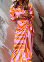 Printed Wrap Dress with V-Neckline for Women | Perfect for Outings