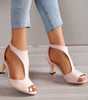 Simple Suede Heeled Sandals for Women