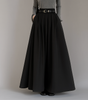 Pleated midi skirt for women