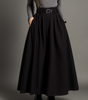 Pleated midi skirt for women