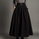Pleated midi skirt for women