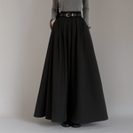High-waisted long pleated skirt for Women