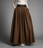 High-waisted long pleated skirt for Women
