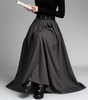 High-waisted long pleated skirt for Women