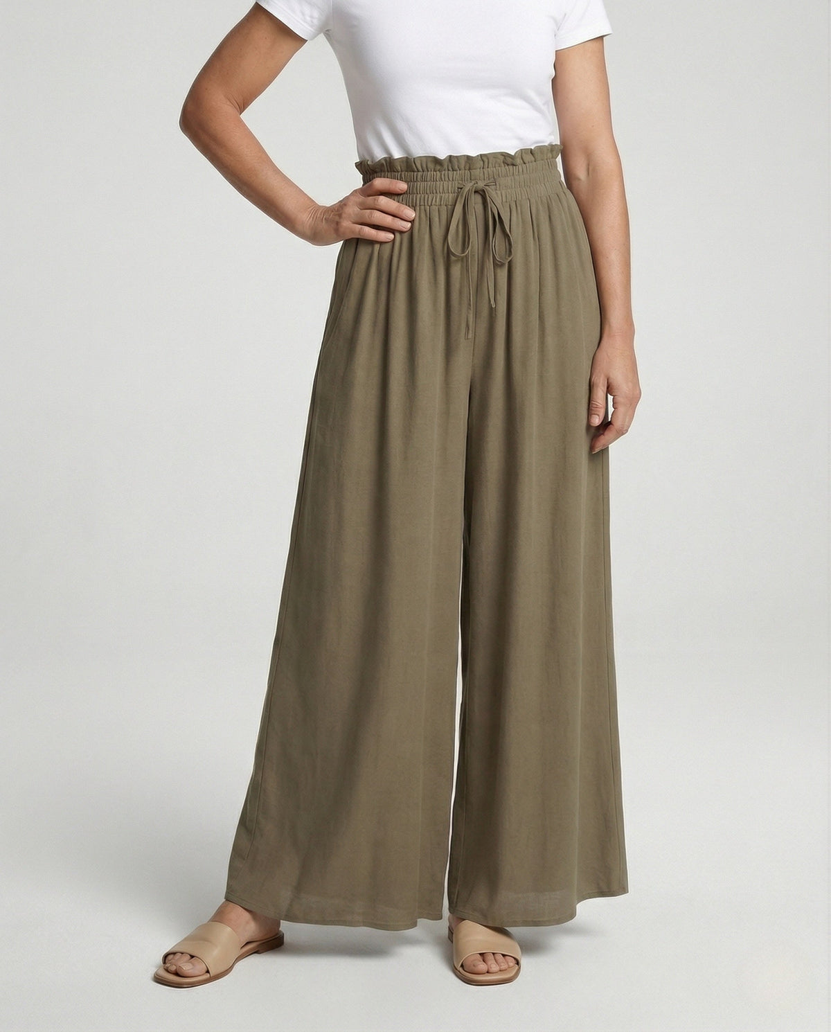 Flowy and Wide High-Waisted Palazzo Pants for Women