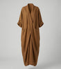 Fitted Long Linen Dress with Pockets for Women | Perfect for Vacation