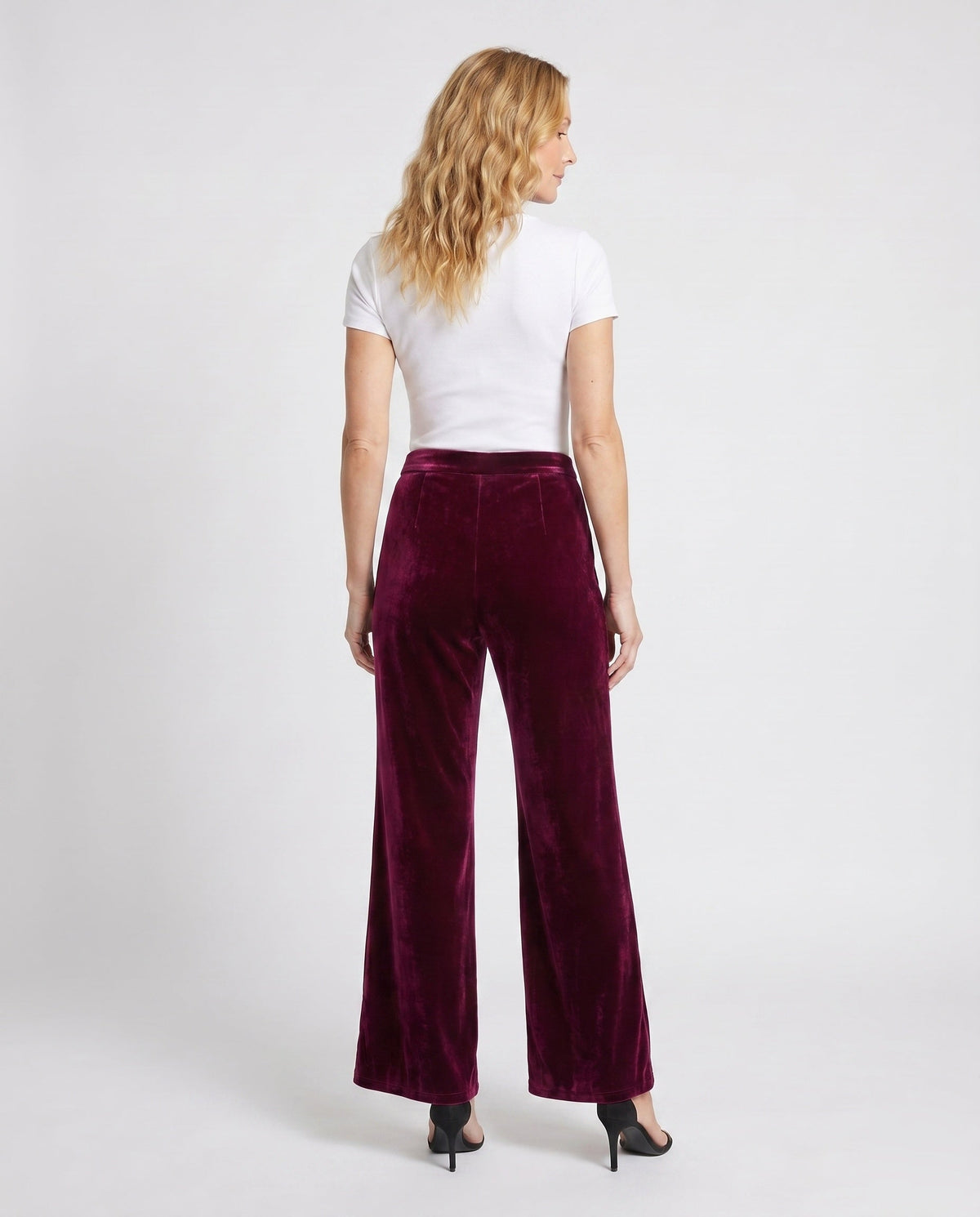 High-Waisted Flared Corduroy Pants for Women