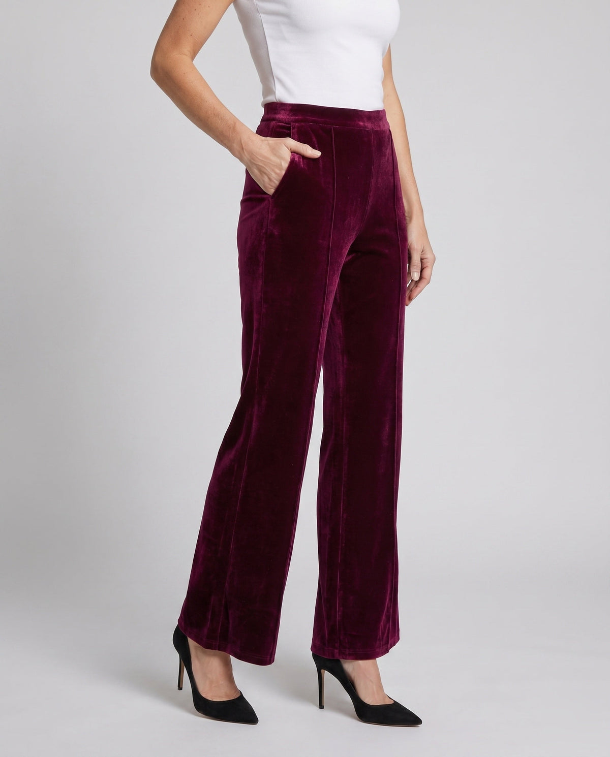 High-Waisted Flared Corduroy Pants for Women