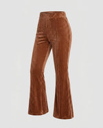 High-Waisted Corduroy Flared Pants for Women