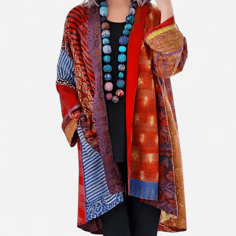 Long Printed Coat for Women