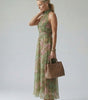 Midi Dress with Fitted Waist and Halter Neck for Women