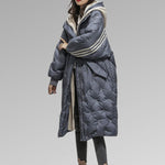 Long Down Hooded Coat for Women