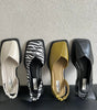 Square-Toe Slingback Sandals for Women