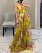 Long strappy dress for women
