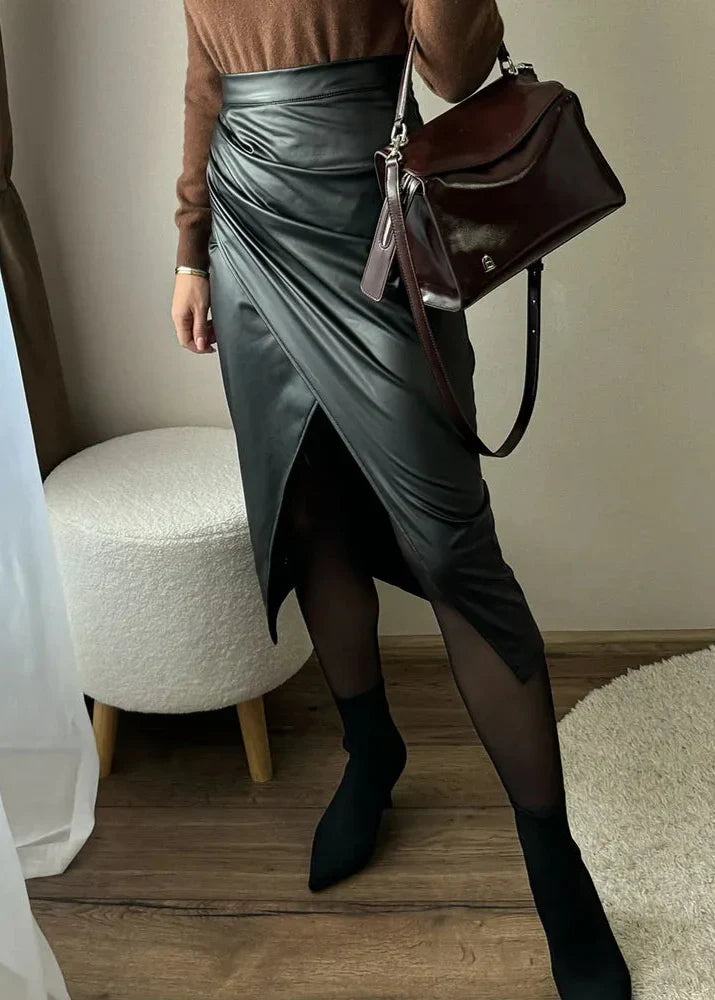 Faux Leather Skirt for Women