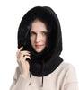 Fitted Hooded Coat with Faux Fur for Women