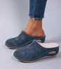Orthopedic Cozy Comfortable Breathable Blue Mules