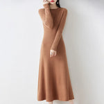 Wool Dress with Long Sleeves for Women
