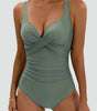 One-Piece Sculpting Swimsuit with Ruching for Women | Perfect for Summer