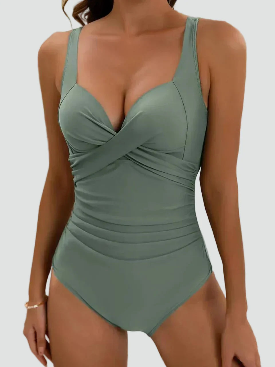 One-Piece Sculpting Swimsuit with Ruching for Women | Perfect for Summer