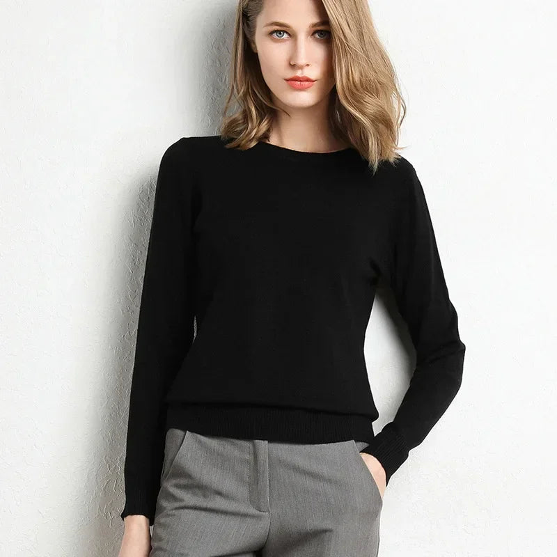 Fitted Wool Sweater for Women