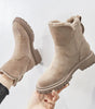 Winter Lined Suede Ankle Boots for Women
