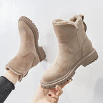 Winter Lined Suede Ankle Boots for Women