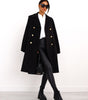Mid-length buttoned coat for Women