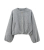 Women's Round Neck Bomber Jacket