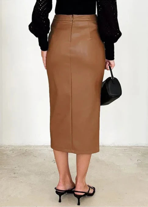 Faux Leather Skirt for Women
