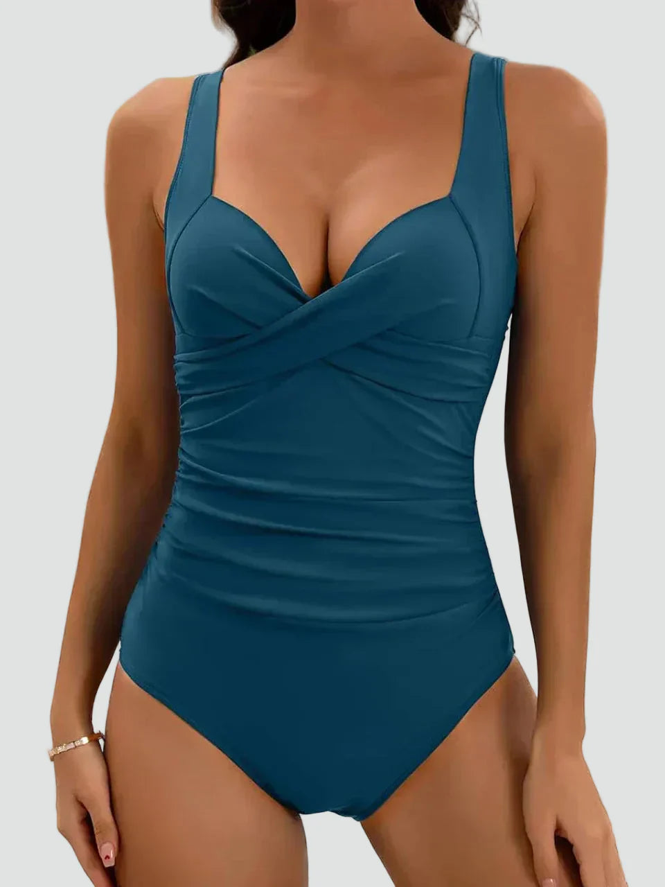 One-Piece Sculpting Swimsuit with Ruching for Women | Perfect for Summer