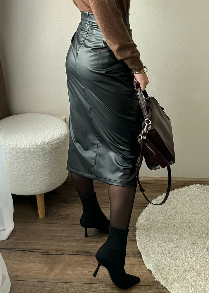 Faux Leather Skirt for Women