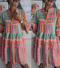 Mid-length printed dress for women
