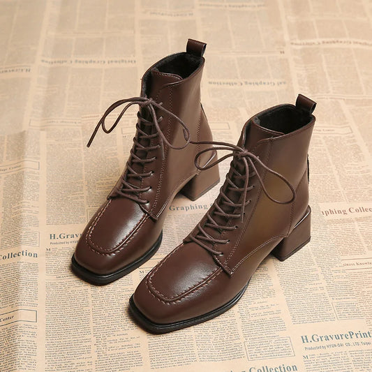 Lace-Up Ankle Boots for Women