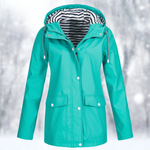 Short Hooded Rain Jacket for Women