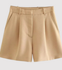 High-Waisted Pleated Shorts for Women