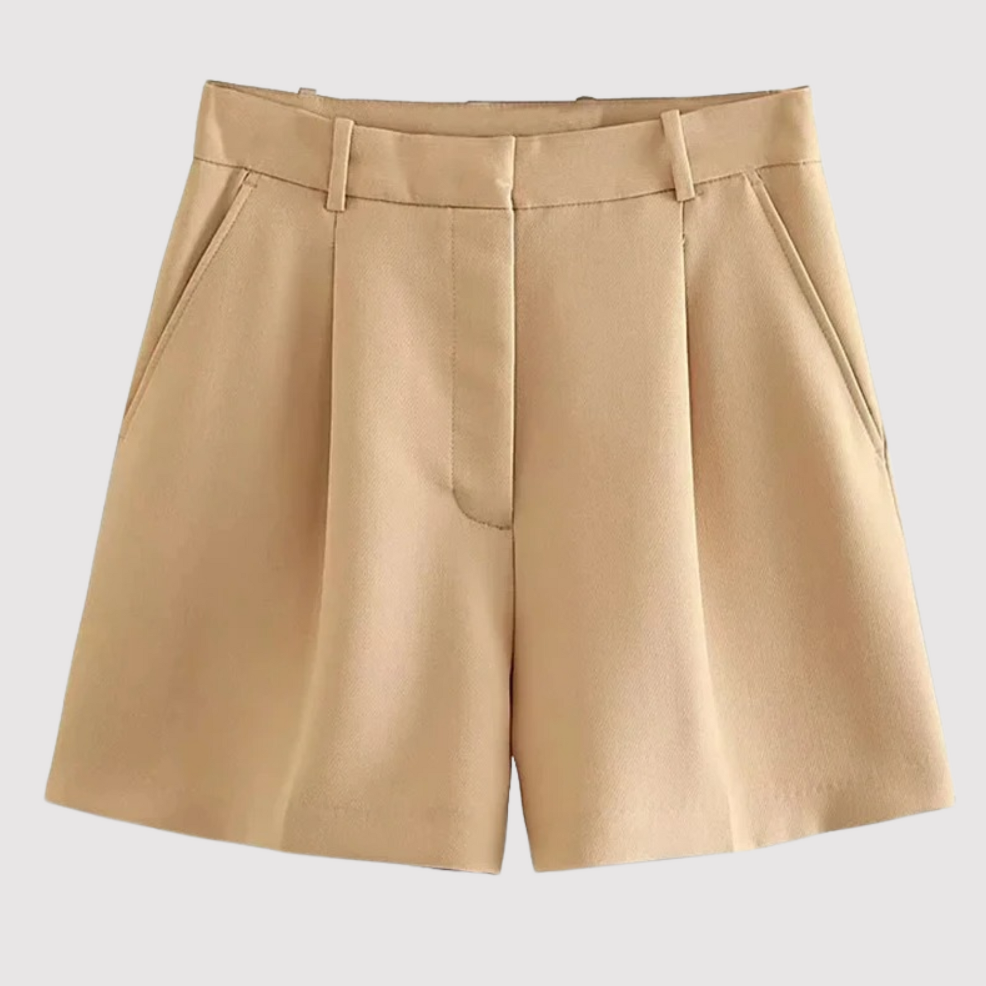 High-Waisted Pleated Shorts for Women
