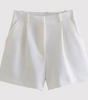 High-Waisted Pleated Shorts for Women