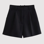 High-Waisted Pleated Shorts for Women